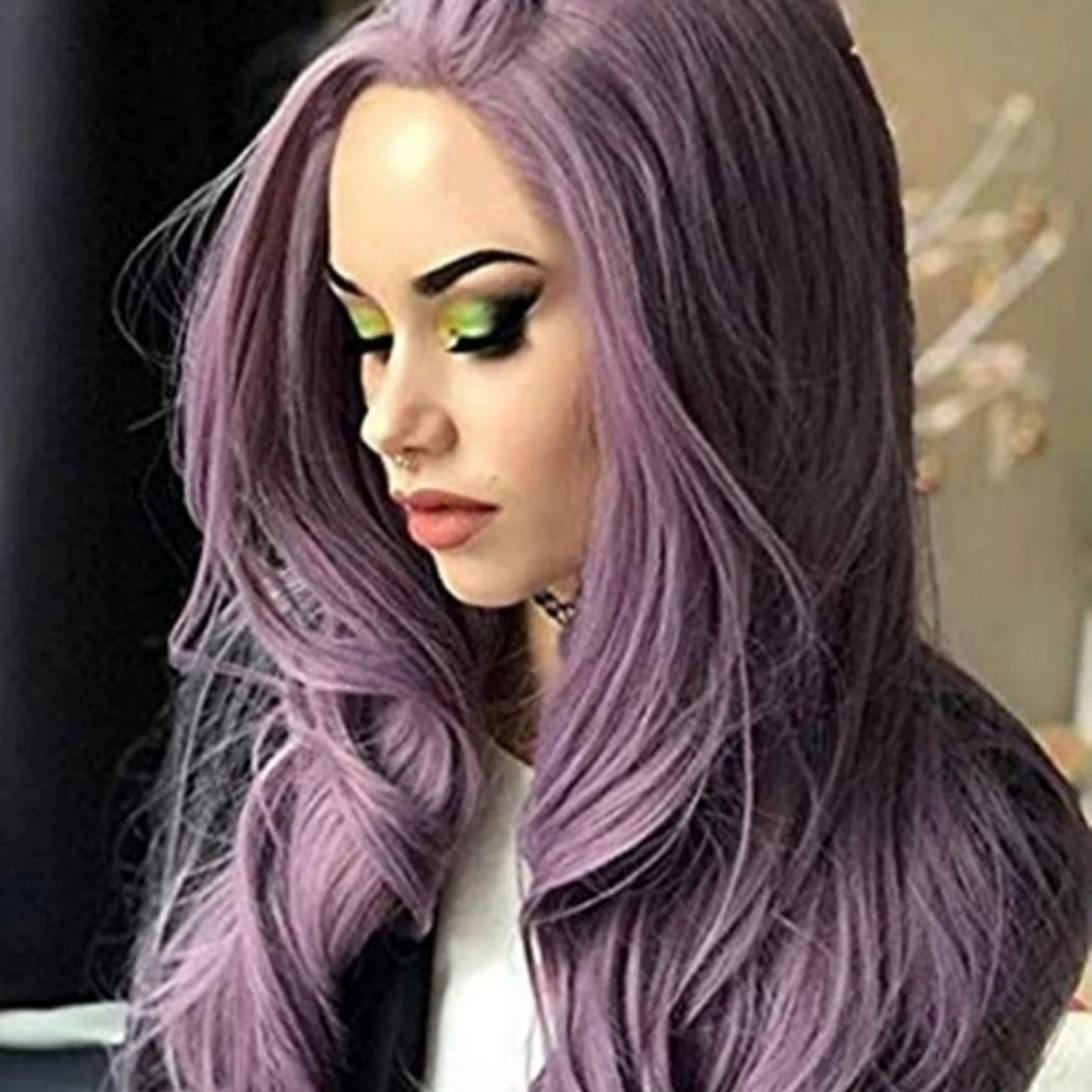 PURPLE LONG WIG NWOT